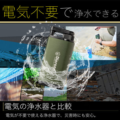 スマホサイズの小型携帯 ポータブル浄水器(送料無料)